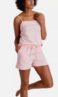 State of Day 2-Piece Linen/Rayon Blend Cami & Shorts Women's Set Satin Pink XL