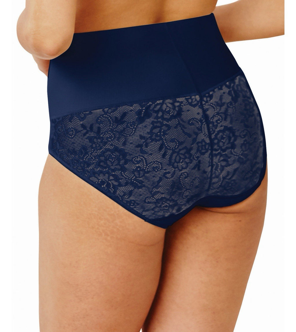 Maidenform Tame Your Tummy Firm Control Brief DM0051 - Navy Blue Lace XL