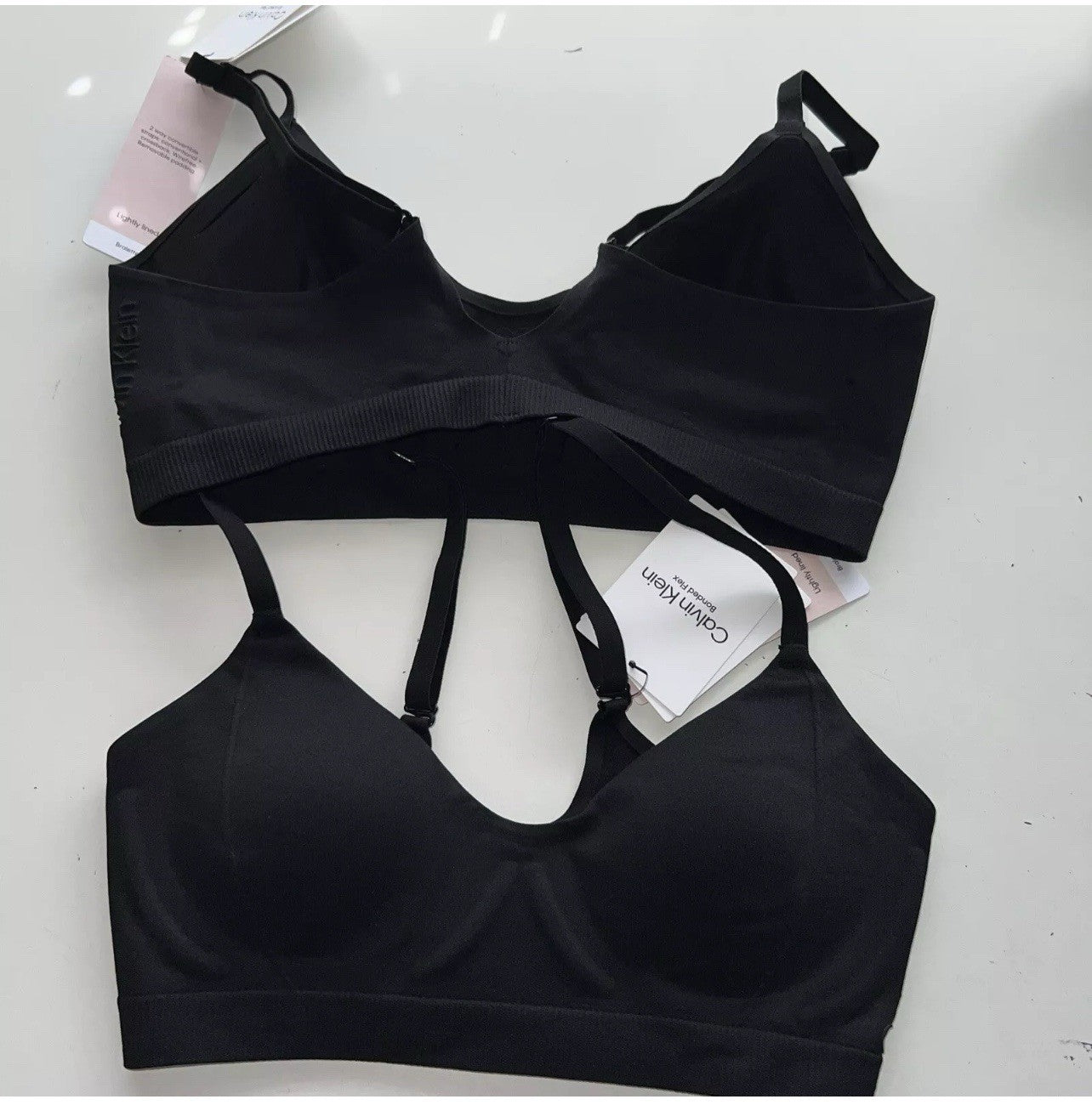 Calvin Klein Bonded Flex Lightly Lined Bralette, Black, Size XS