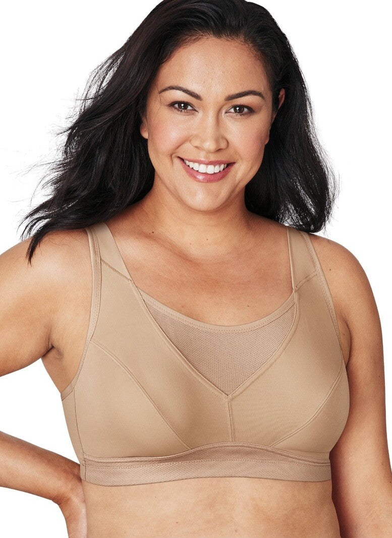 Playtex Women's Secrets Bounce Control Wireless Bra Taupe 44DDD