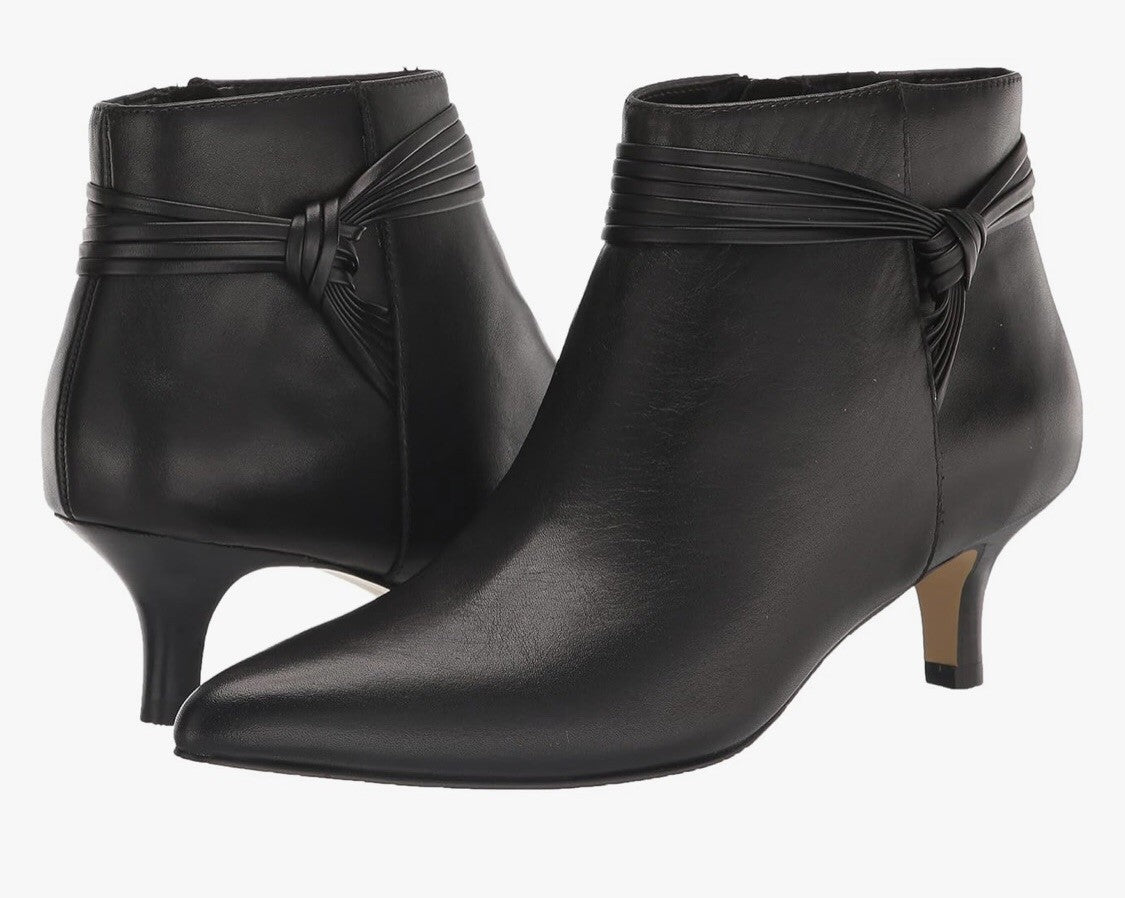 Bella Vita Women's Jani Ankle Booties Black Leather 9 1/2 WW