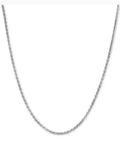 Giani Berni Rope Chain Adjustable 22 Necklace Silver 