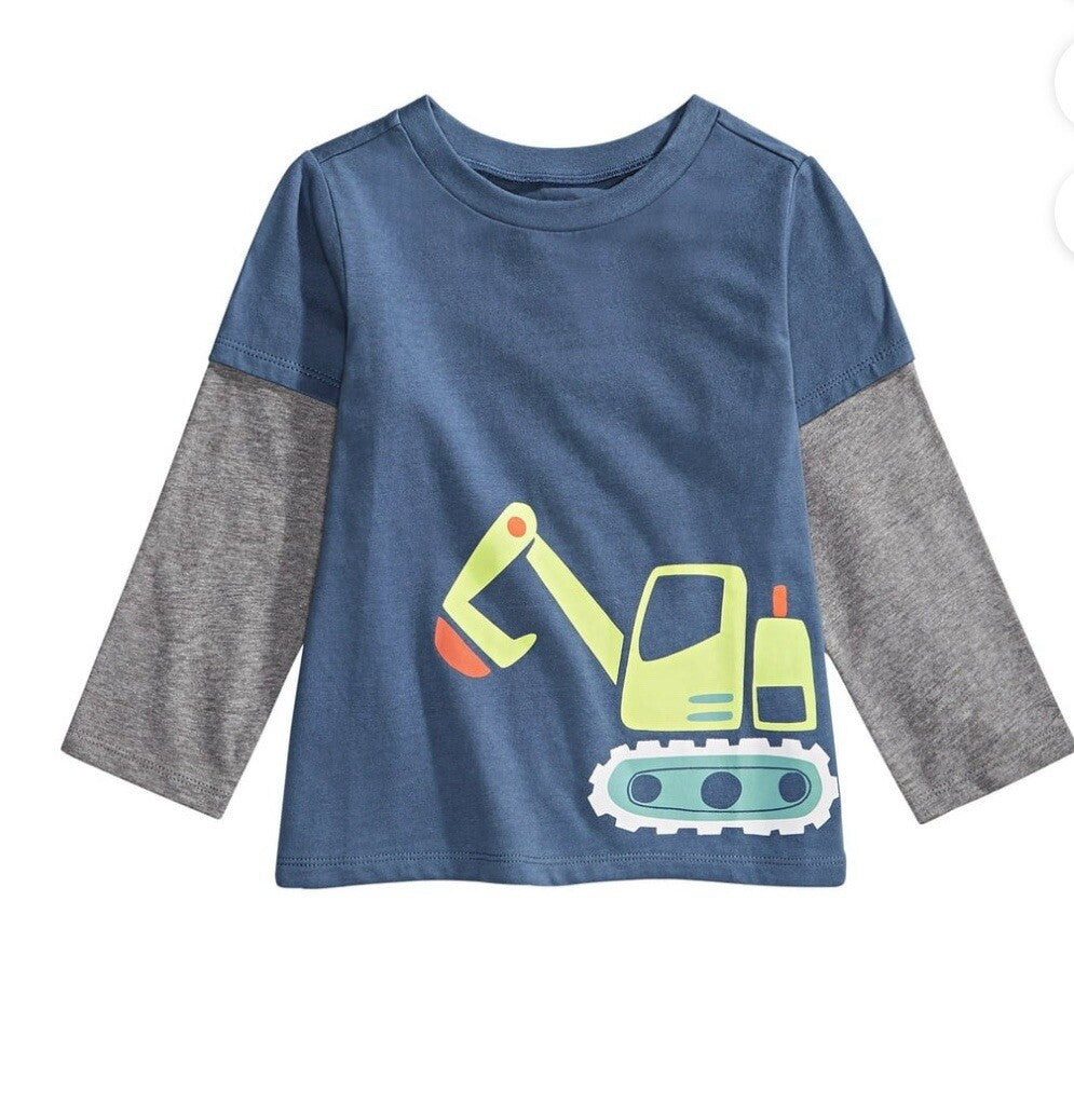 First Impressions Print Layered Look T-Shirt Size 6-9