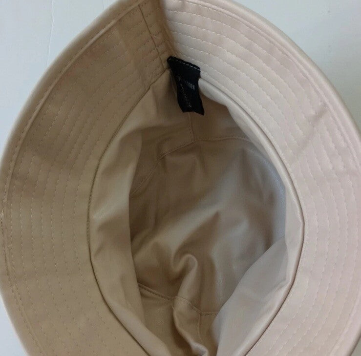 Steve Madden Women's Reversible Plaid Bucket Hat Cream Fabric