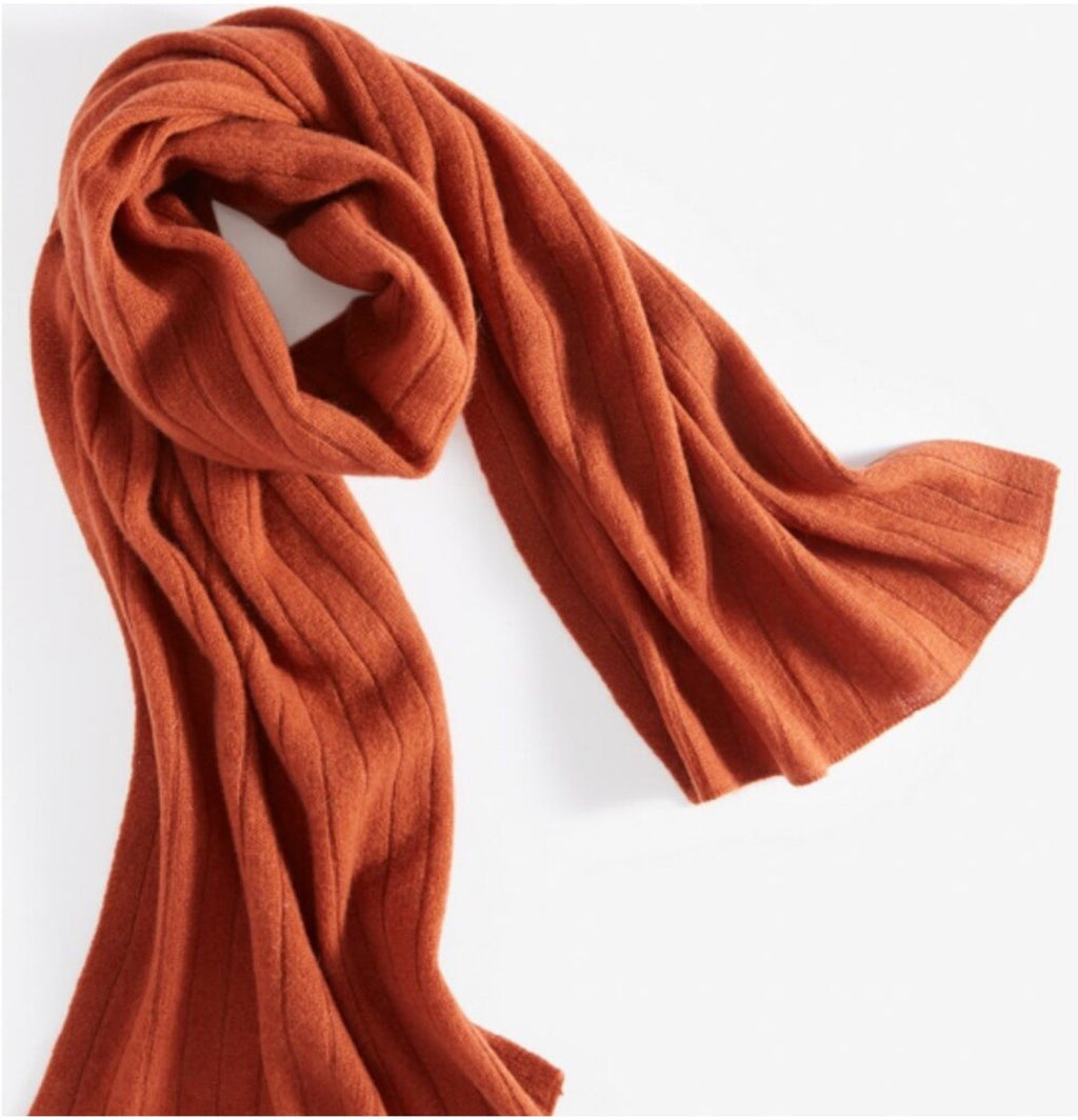 Charter Club 100% Cashmere Women Bronze Pecan Scarf ONE-SIZE