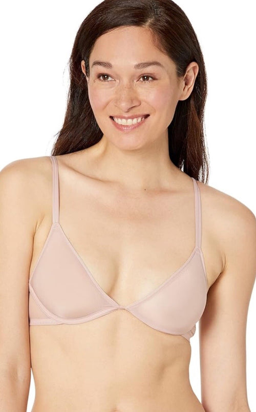 Calvin Sheer Marquisette Unlined Plunge Bra QF6727 34A $40.00