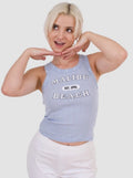 Self Esteem Juniors' Malibu Beach Scoop-Neck Tank - Kentucky Blue Size M