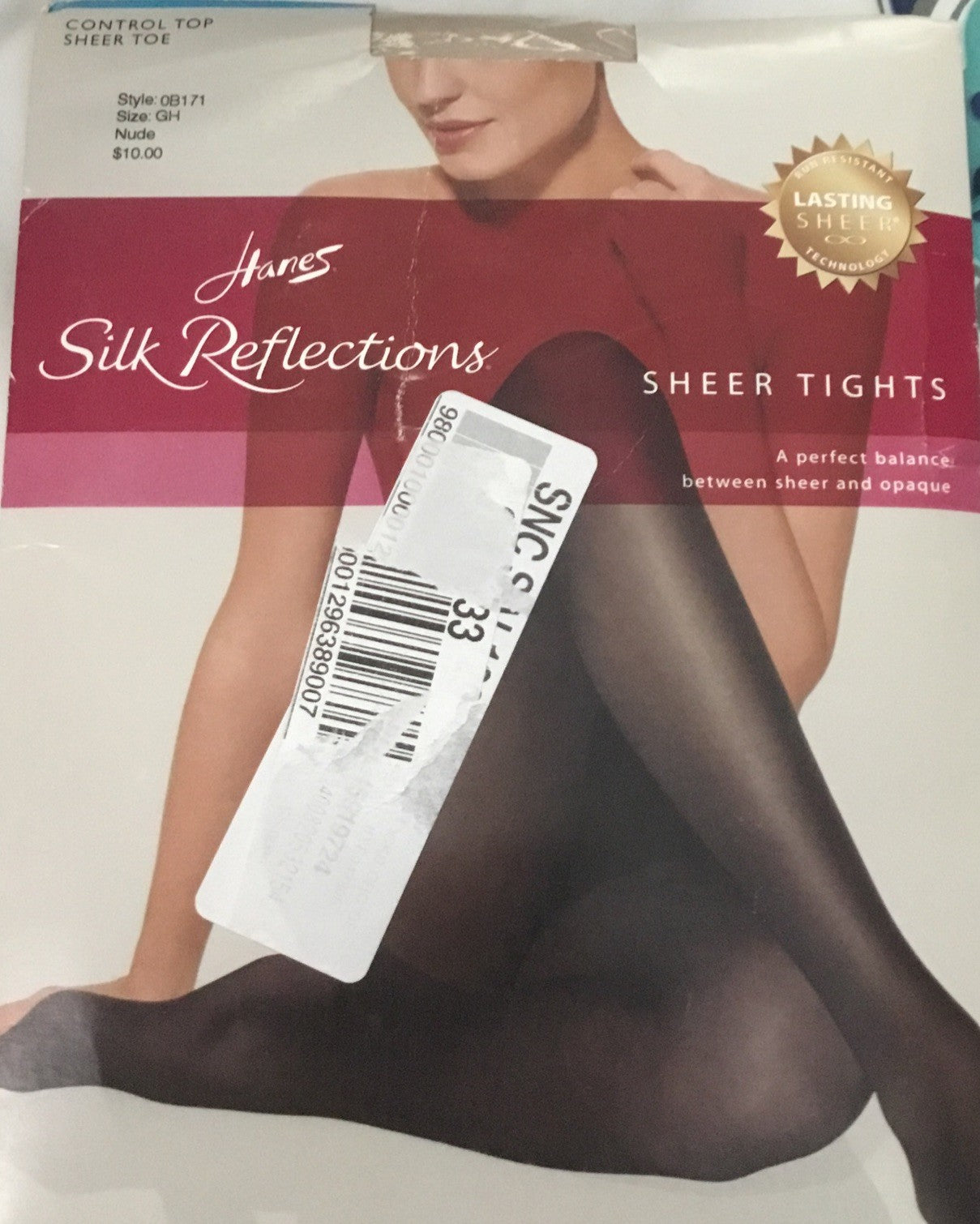 Hanes Womens Silk Reflections Control Top Style OB171 Size GH Nude