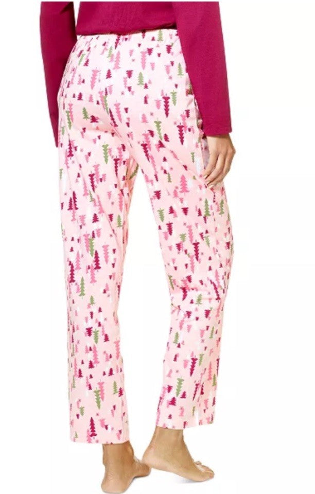 Hue Printed Pajama Pants Women's M Blossom Drawstring Elastic Waist Pull On