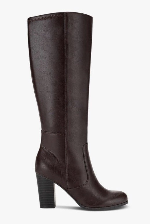 Style & Co Women's Addyy Knee High Dress Boots, Chocolate Sm 9.5 M
