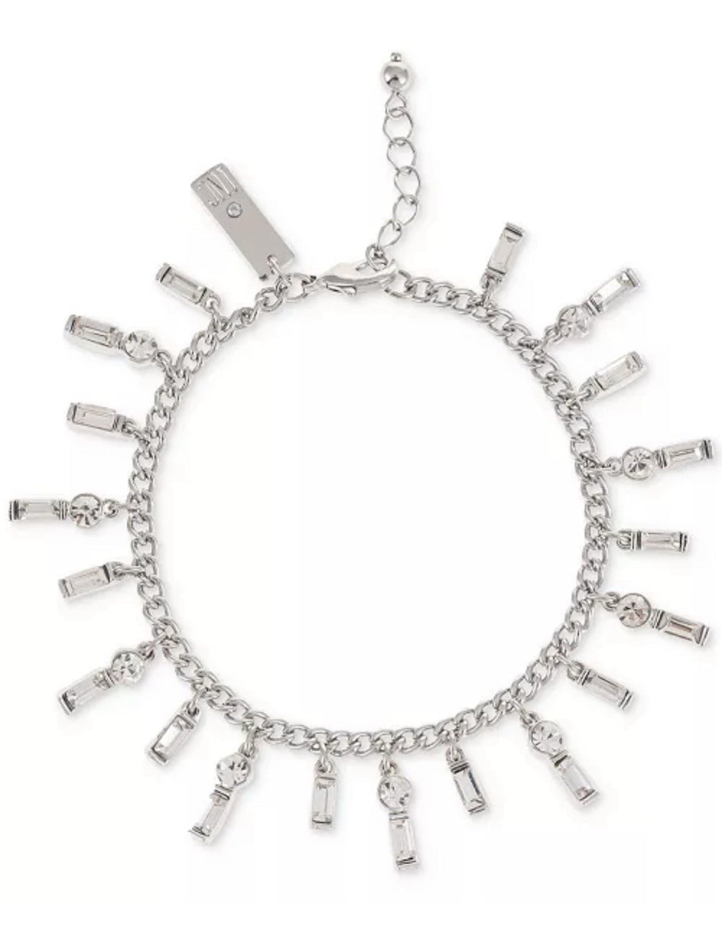 I.N.C. International Concepts Silver-Tone Mixed Crystal Shaky Charm Bracelet