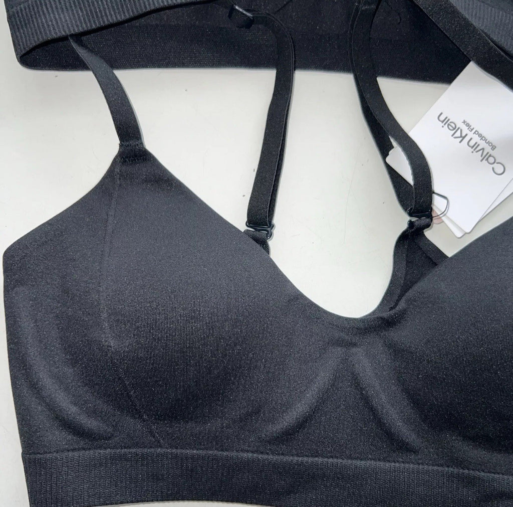 Calvin Klein Bonded Flex Lightly Lined Bralette, Black, Size XS