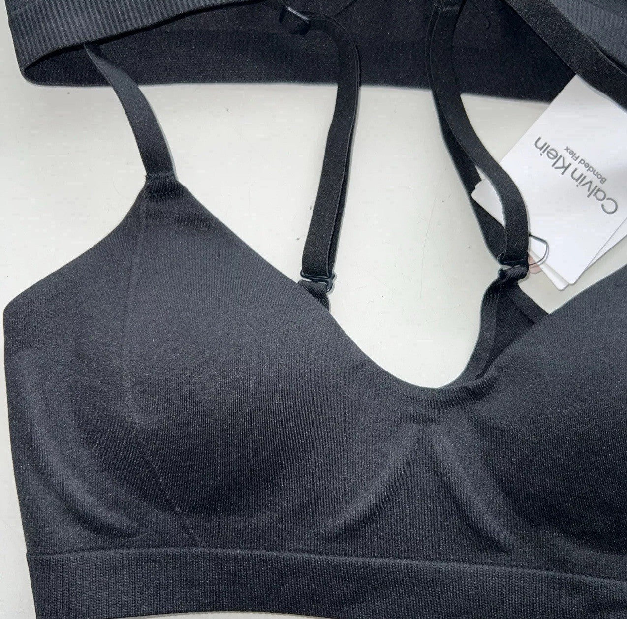 Calvin Klein Bonded Flex Lightly Lined Bralette, Black, Size XS