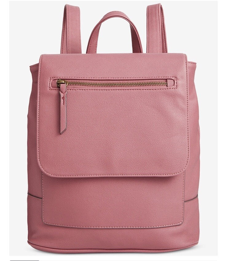 STYLE & CO Hudsonn flap medium women's backpack - Lotus Pink