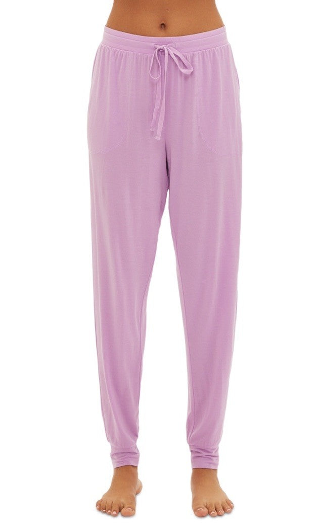 Gap Body Women's Drawstring-Waist Jogger Pajama Pants Purple Orchid XL