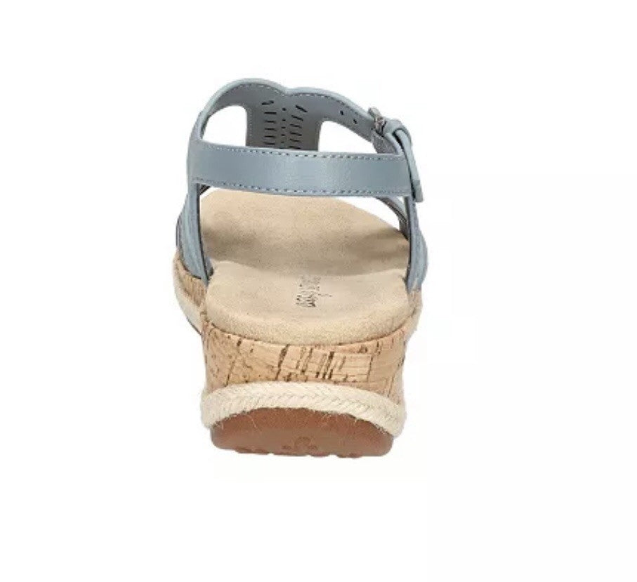 Easy Street Women's Dorinda Wedge Sandals Blue 10M