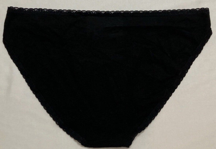Jenni Women’s Lace Trim Bikini Underwear Black XXL