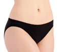 Jenni Lace-Trim Bikini Underwear, Black, XL