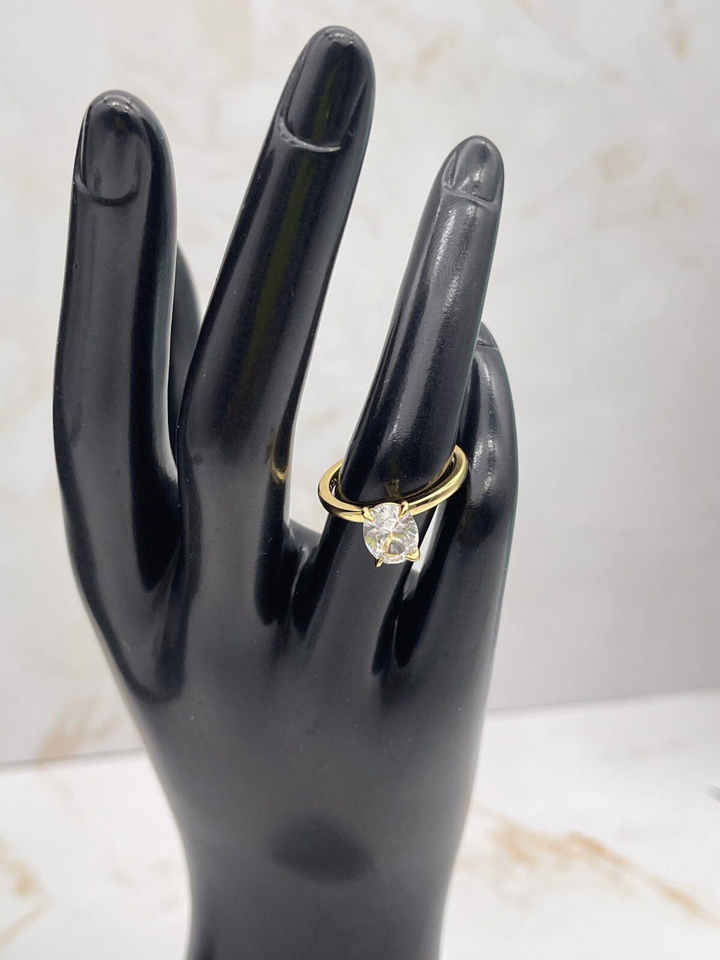 Charter Club Cubic Zirconia Silver Plated Size 7 Ring In Gold Color