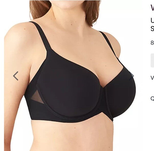 Wacoal 853281 Net Effect Underwire T-Shirt Bra Black Size 34C