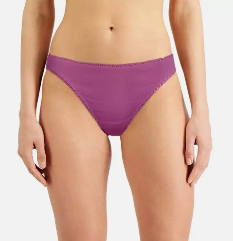 CHARTER CLUB Women's Bikini Underwear, Pink Berry Juice,  L,