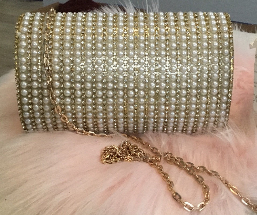 I.n.c. International Concepts Randdi Imitation Pearl Crossbody Clutch Pearl Gold