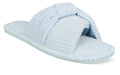 Charter Club Women's Textured Knot-Top Slippers Blue L 9-10