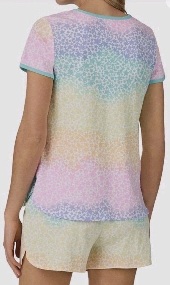 Cuddl Duds Women's 2-Pc. Printed Shortie Boxer Pajamas Set Multicolored M