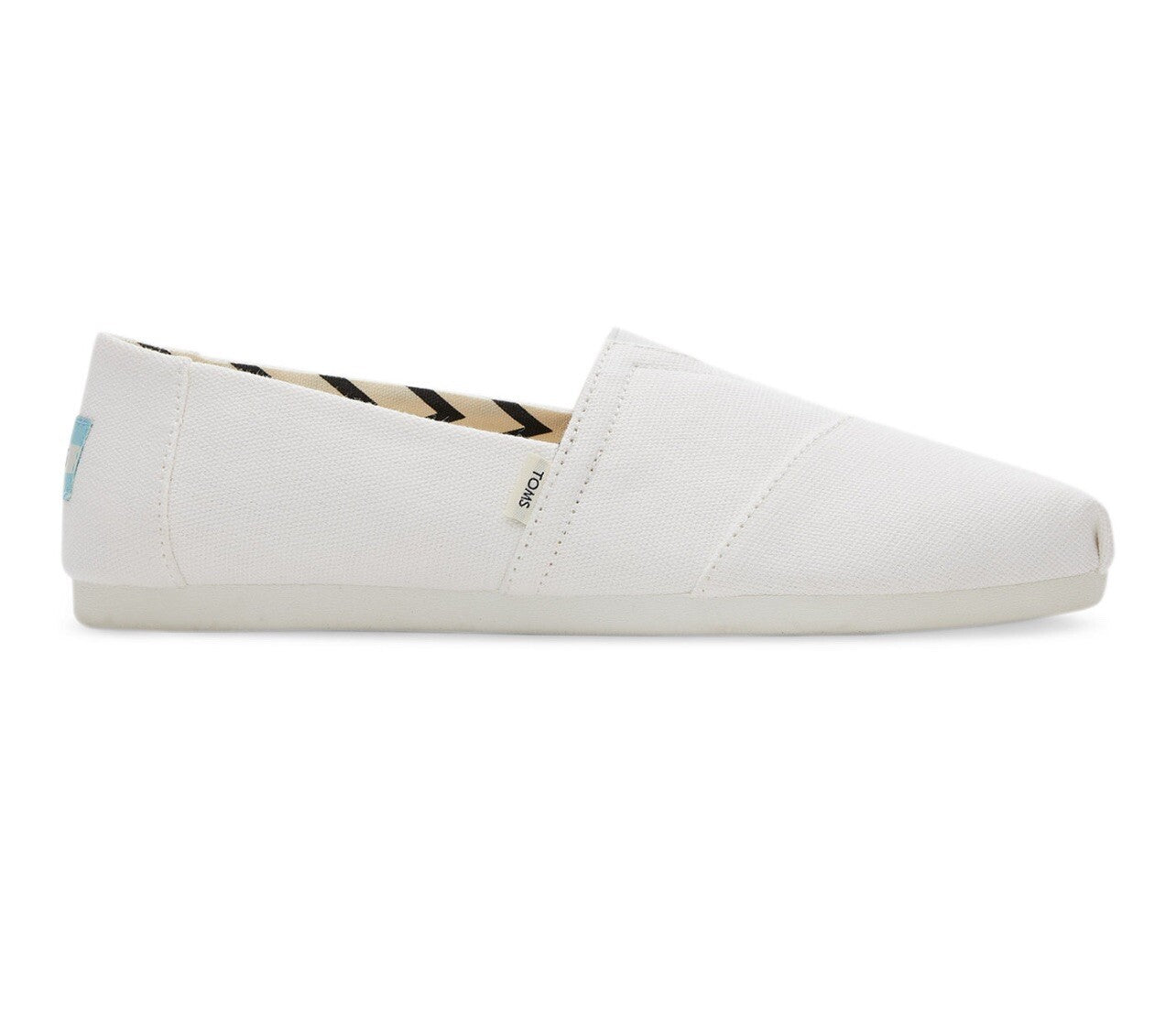 Women's Toms Alpargata WhiteSize 6.5 Recycled Cotton Canvas  100% Original Brand