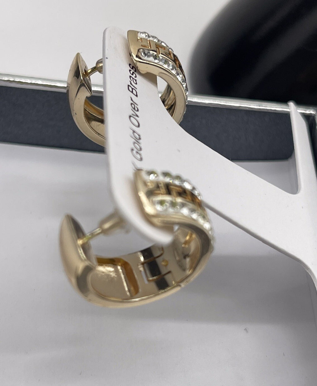 And Now This 18k Gold Over Brass Hoop 