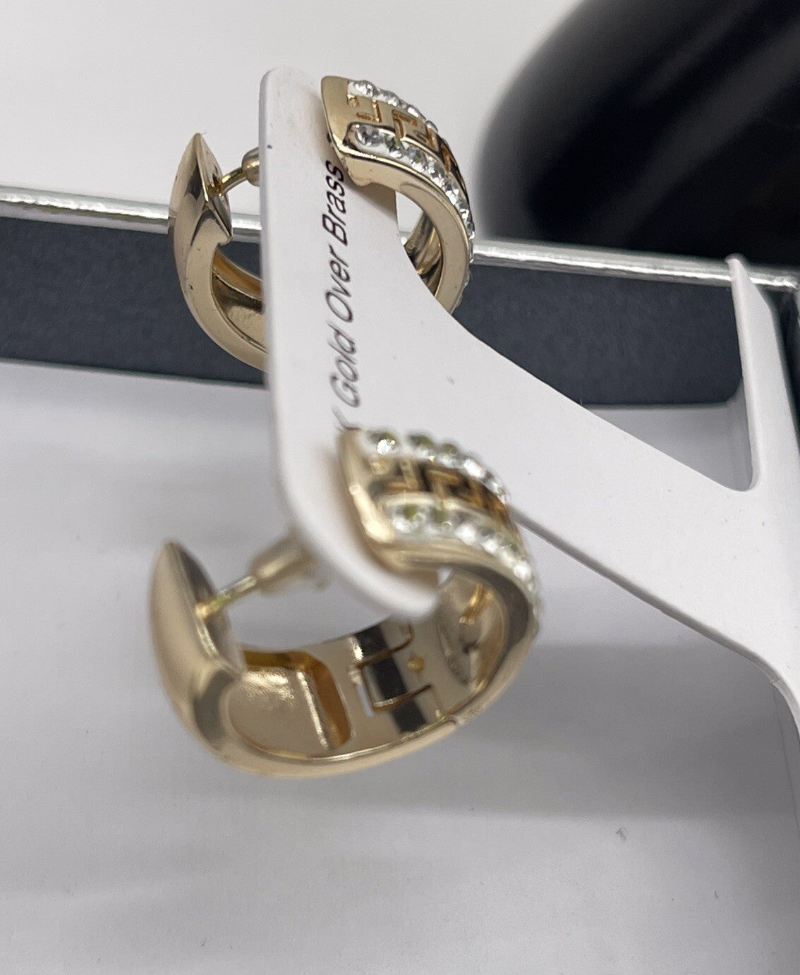 And Now This 18k Gold Over Brass Hoop 