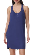 Splendid Women's Sleeveless Racerback Tank Nightgown Blue XL