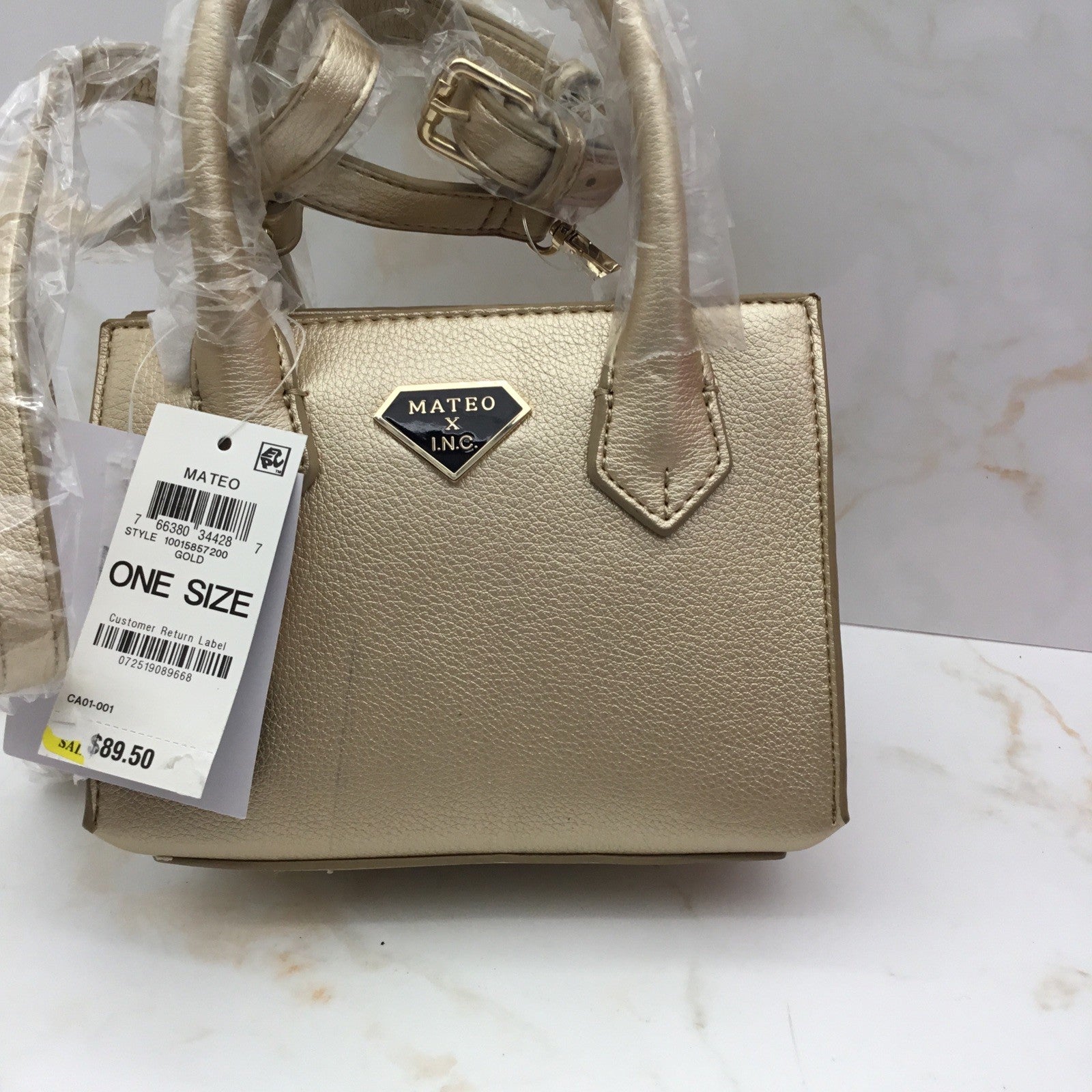 I.N.C. International Concepts Mateo for INC Diana Gold Bag 