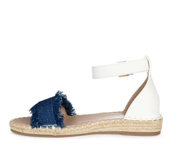 TRISTEEN ESPADRILLE SANDALS IN FABRIC Dark Denim 8
