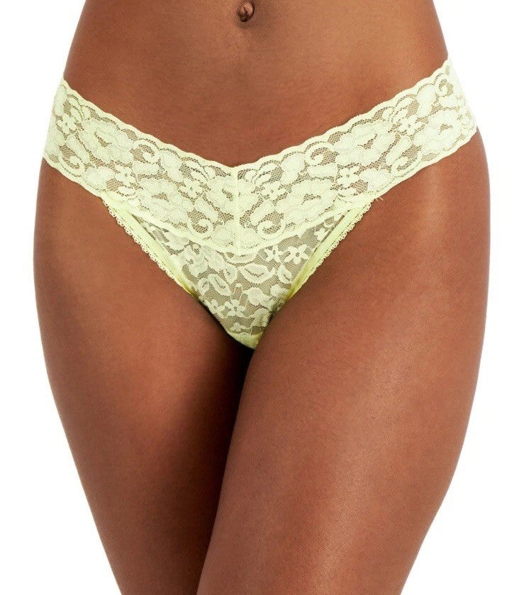 INC International Concepts Lace Thong Underwear Sundrop L