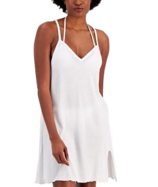 Miken Juniors' Swim Cover-Up Dress, White, Medium