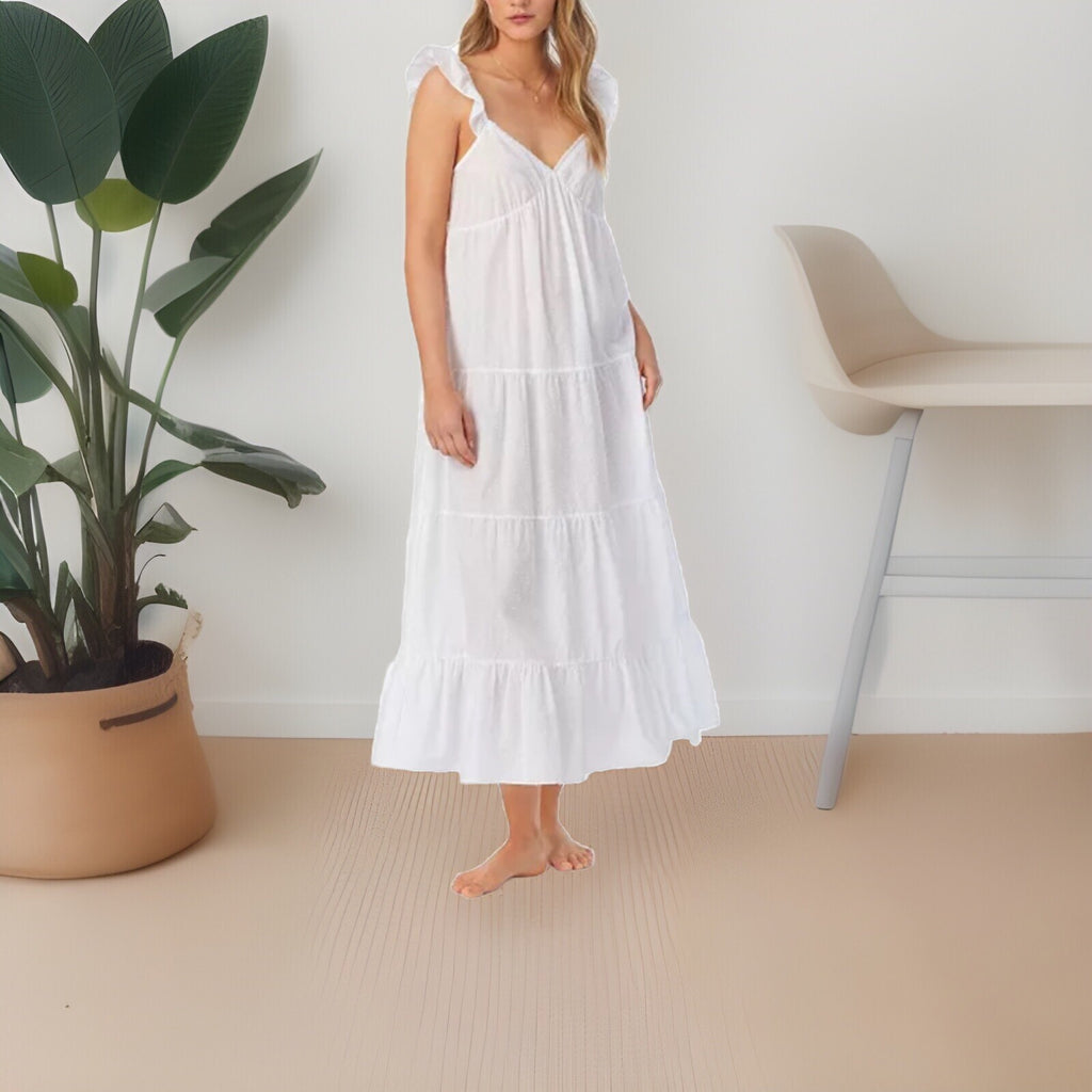 Eileen West Women's Long Sleeve Ballet Nightgown White Small 