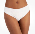 Charter Club Women's Everyday High-Cut Cotton Lace Trim Briefs 100117228 White M