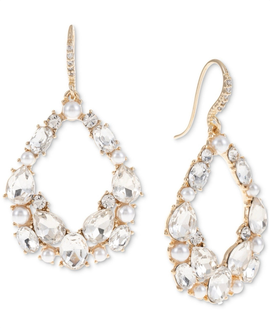 INC International Concepts Gold-Tone Pearl Cluster Drop Women's Earrings