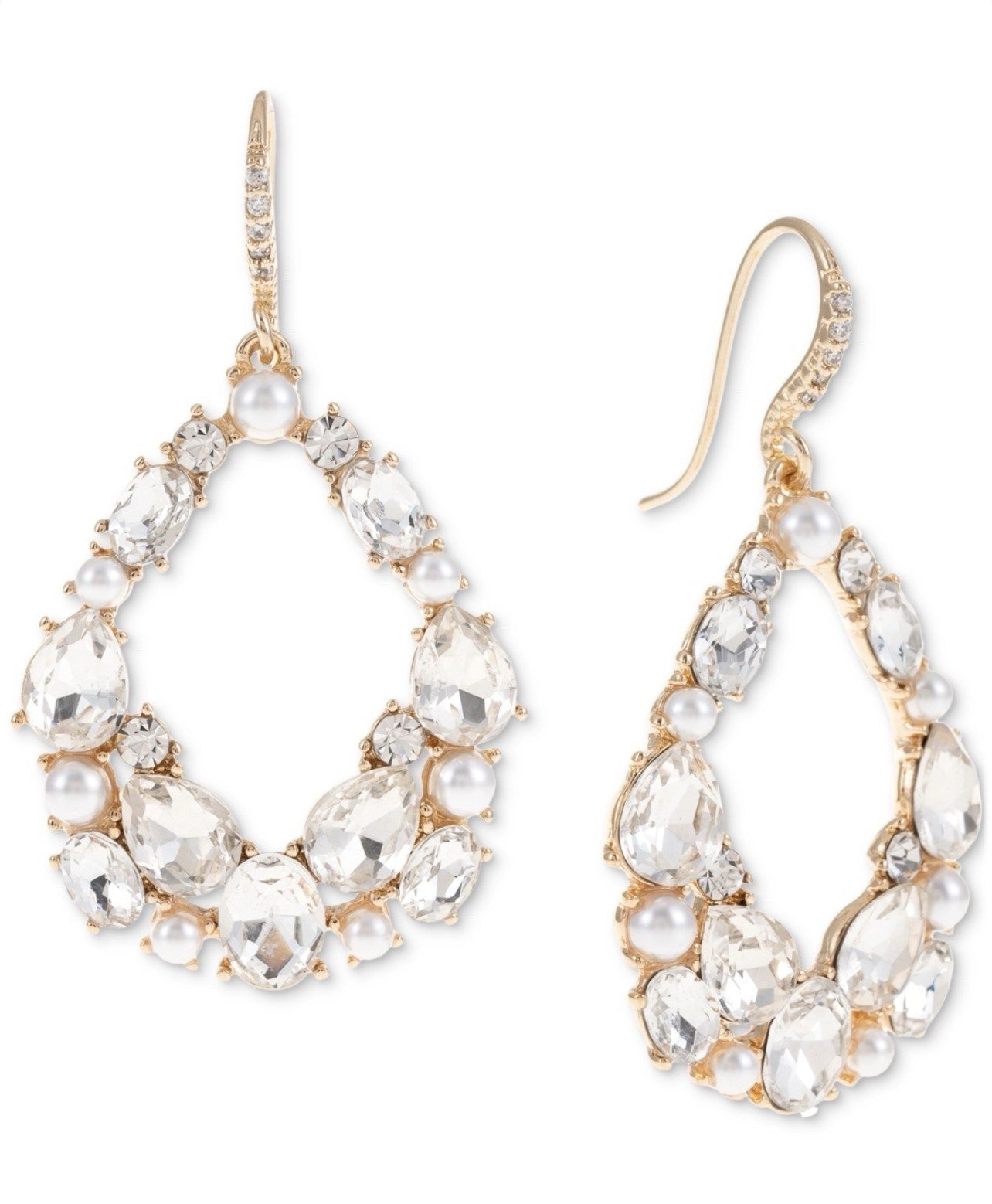 INC International Concepts Gold-Tone Pearl Cluster Drop Women's Earrings