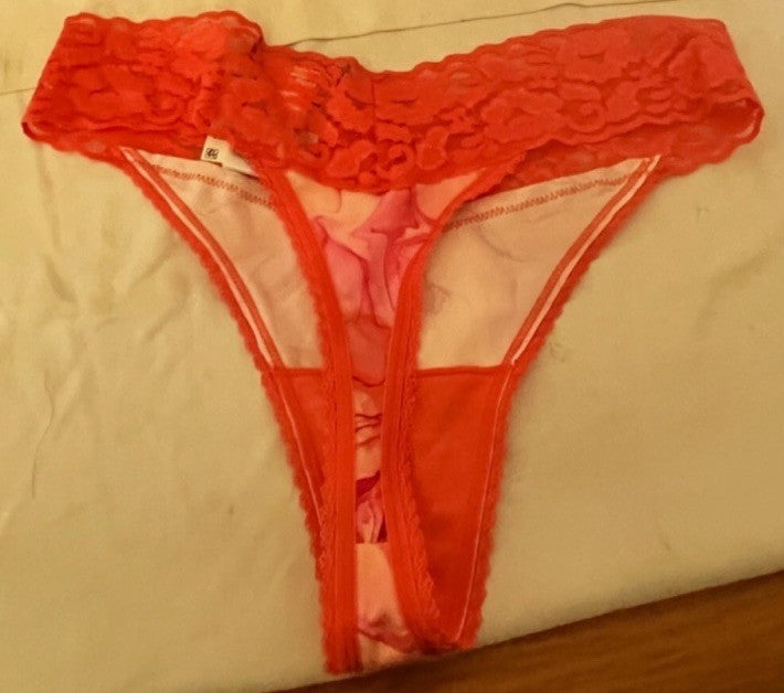 I.N.C. International Concepts Women's Lace-Trim Thong Underwear Marble M