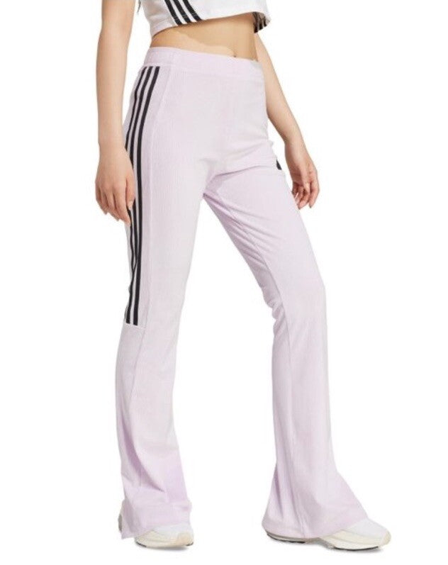 adidas Women's Tiro Ribbed Velour Flared leggings Size S Ice Lavender 