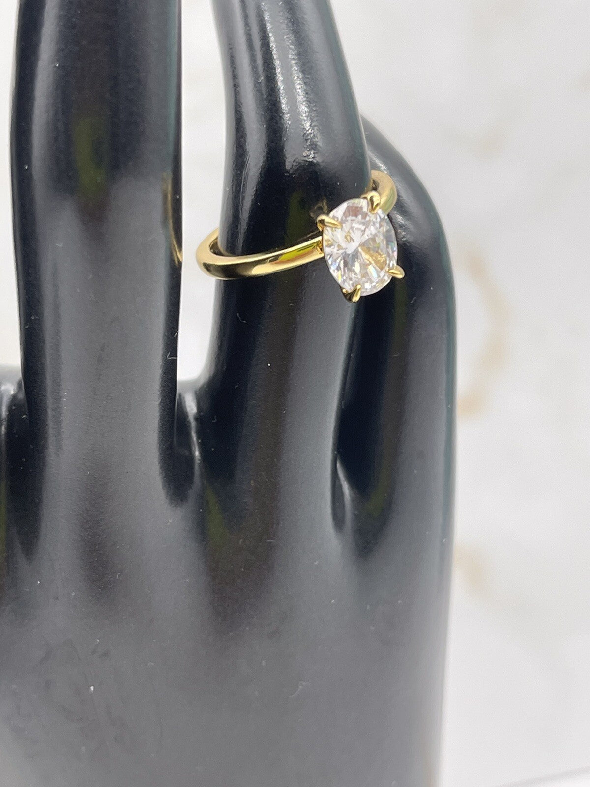 Charter Club Cubic Zirconia Silver Plated Size 7 Ring In Gold Color