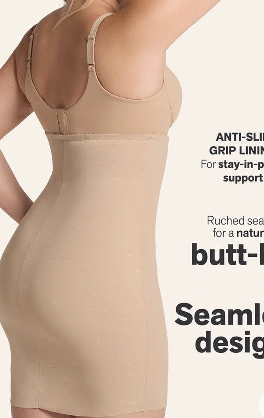 Leonisa Undetectable Sculpting Skort Style Slip Women's Shapewear XL Beige