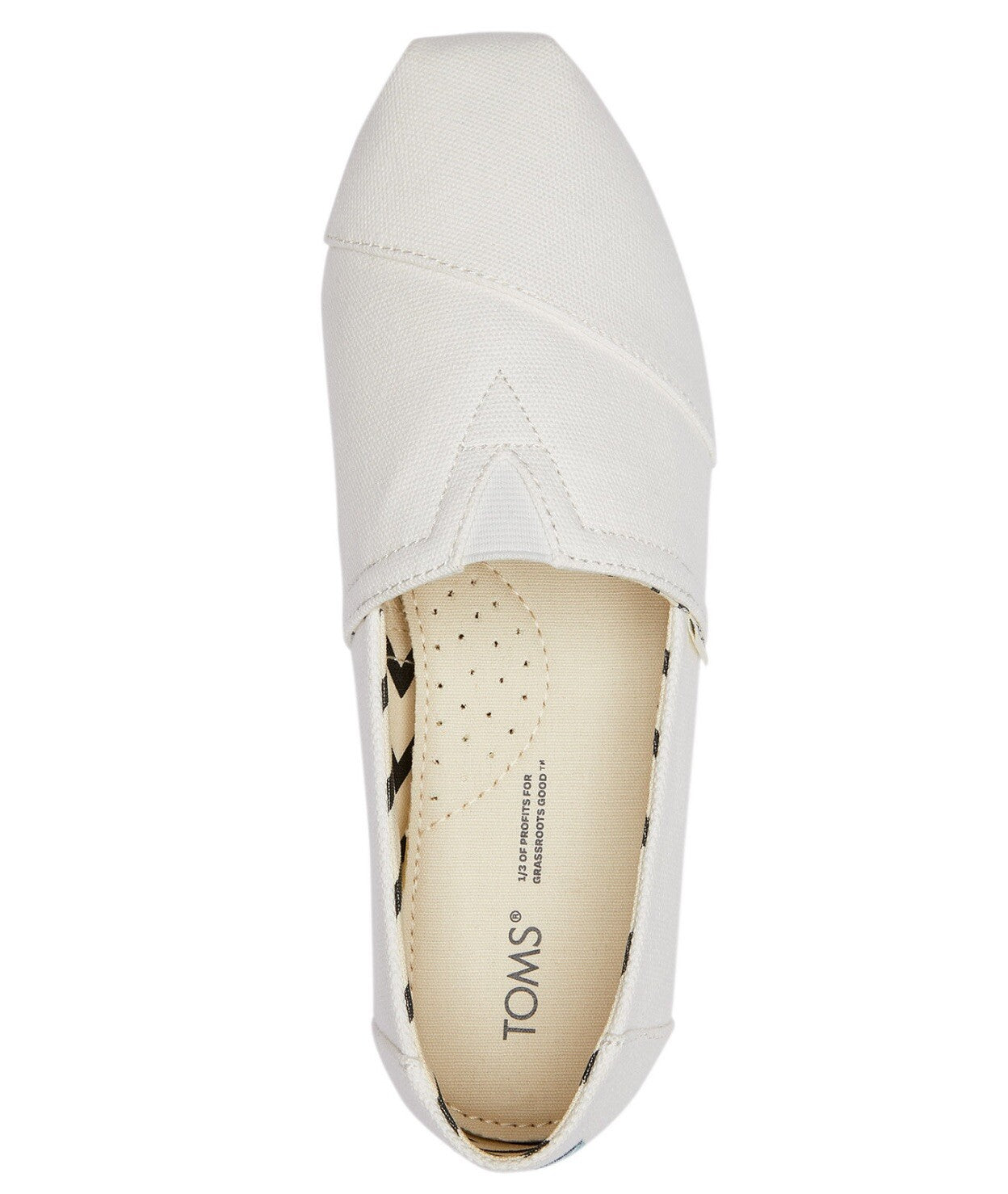 Women's Toms Alpargata WhiteSize 6.5 Recycled Cotton Canvas  100% Original Brand