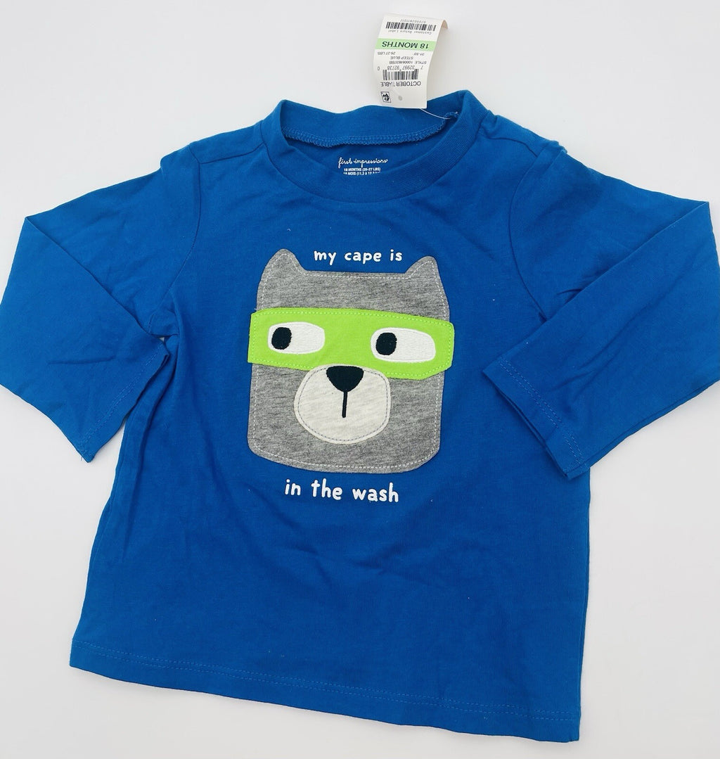 FIRST IMPRESSIONS Baby Boys Graphics T-Shirt Blue 24 Months