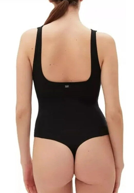 GAP GapBody Women's Logo Comfort Thong Bodysuit GPW01040 Black Small