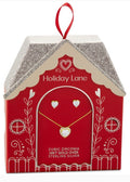 Holiday Lane 2-Pc. Cubic Zirconia Heart Pavé Pendant Necklace & Stud Earring Set