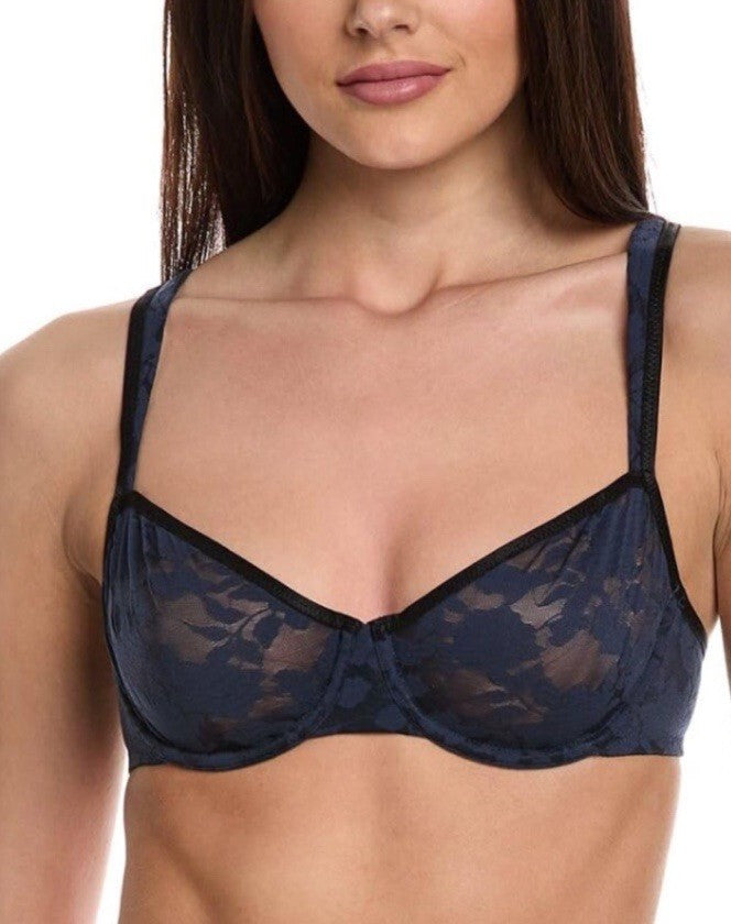 B.tempt'd by Wacoal Women's Shadow Scene Unlined Underwire Bra in Blue-32C