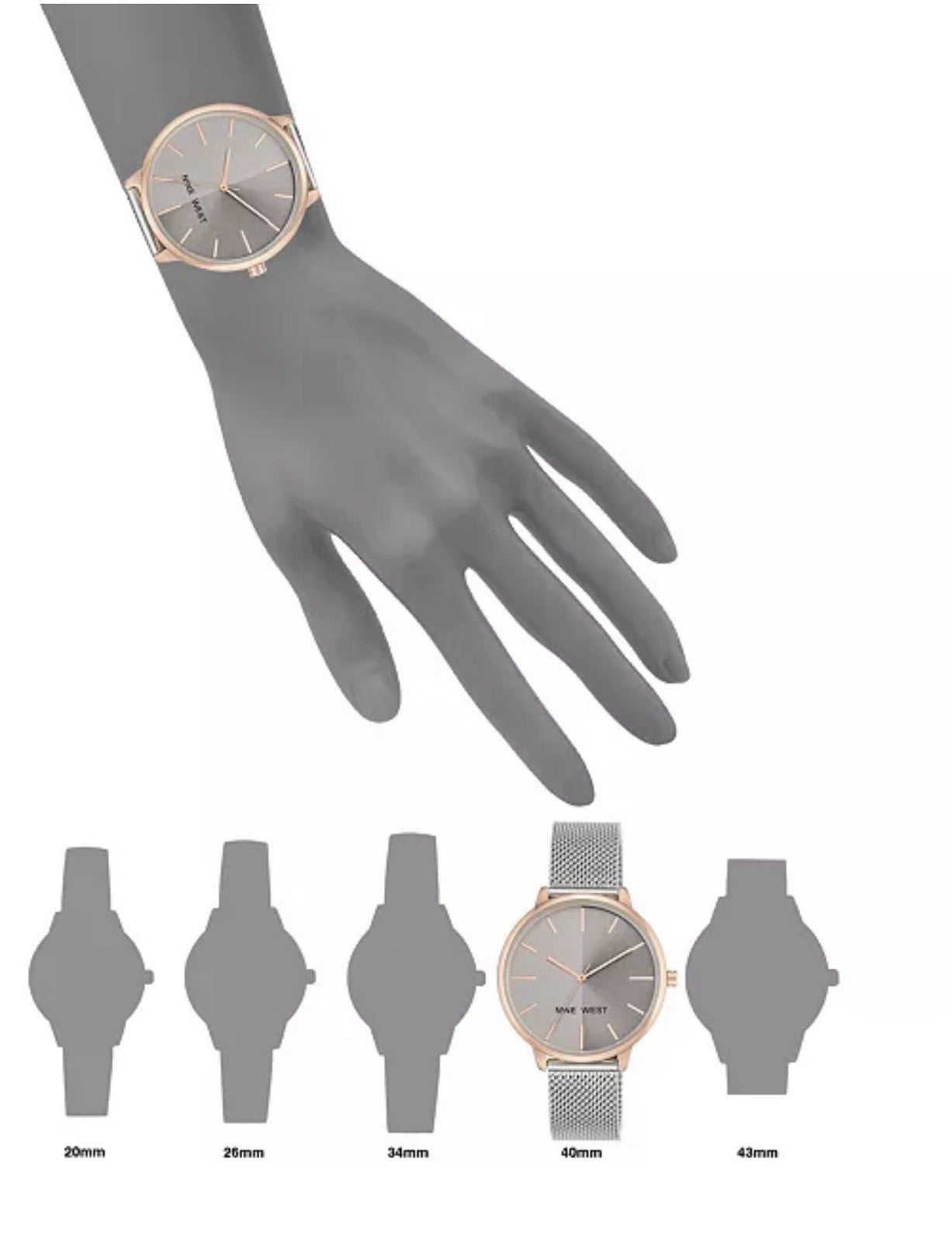 Nine WestWomen's Two-Tone Mesh Bracelet Watch 40mm